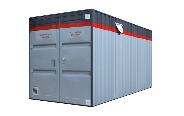 Fire training container. Crédits : 